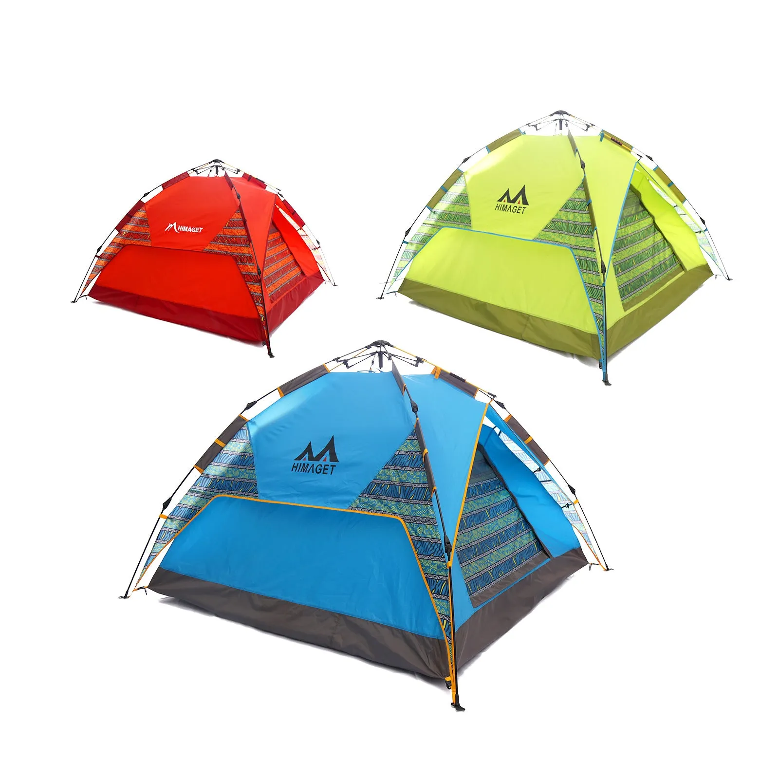 3-person Outdoor Instant Setup Tent Automatic Pop up Camping Tent Double Layer Beach Sunshade