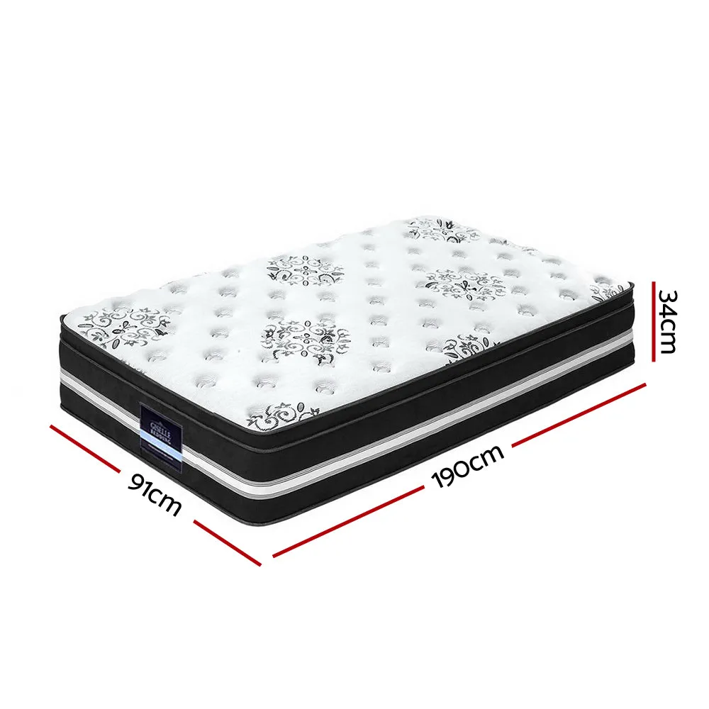 34cm Cool Gel Memory Foam Mattress Single - Giselle Bedding