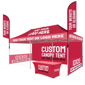 American Phoenix 10 x 20 Custom Canopy with Your Logo Graphics