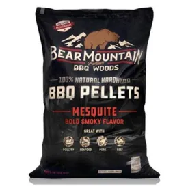 BEAR MOUNTAIN PREMIUM BBQ WOODS 20 Lbs. Premium All-Natural Hardwood Mesquite BBQ Smoker Pellets