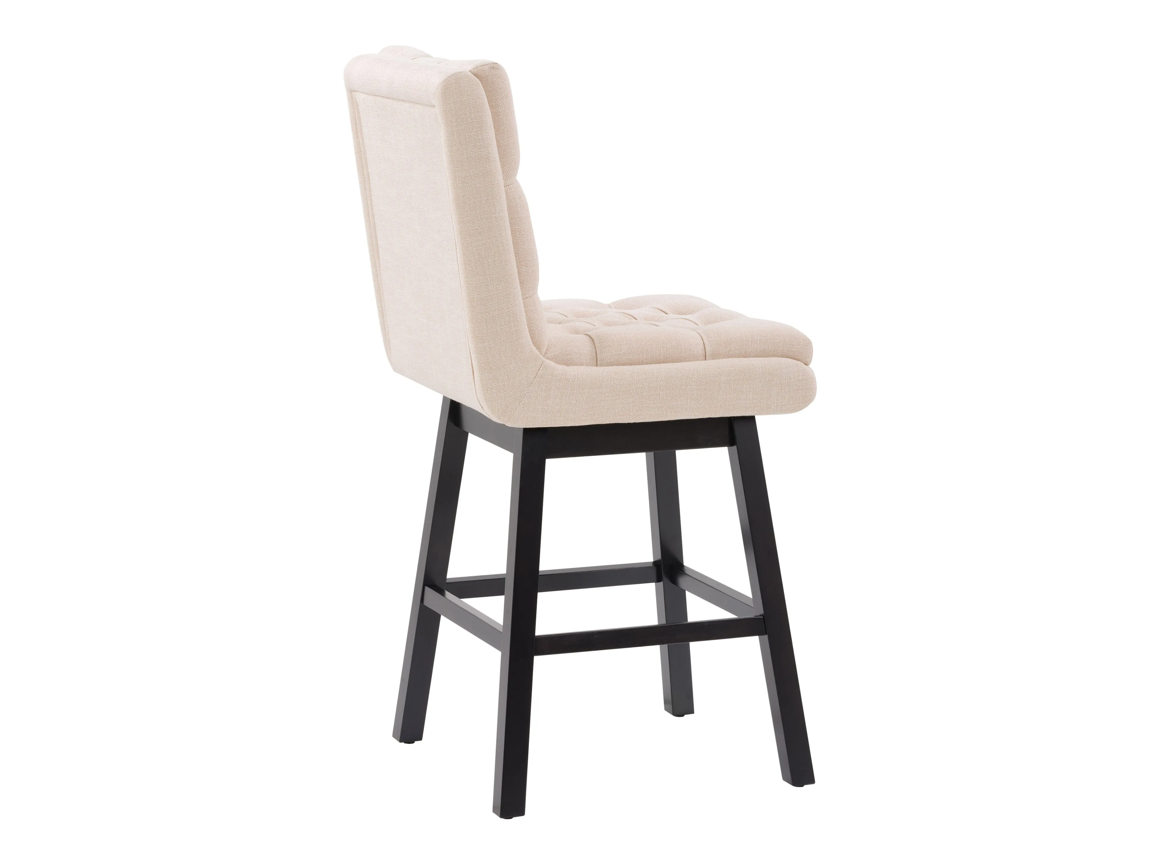 Beige Button Tufted Bar Stools