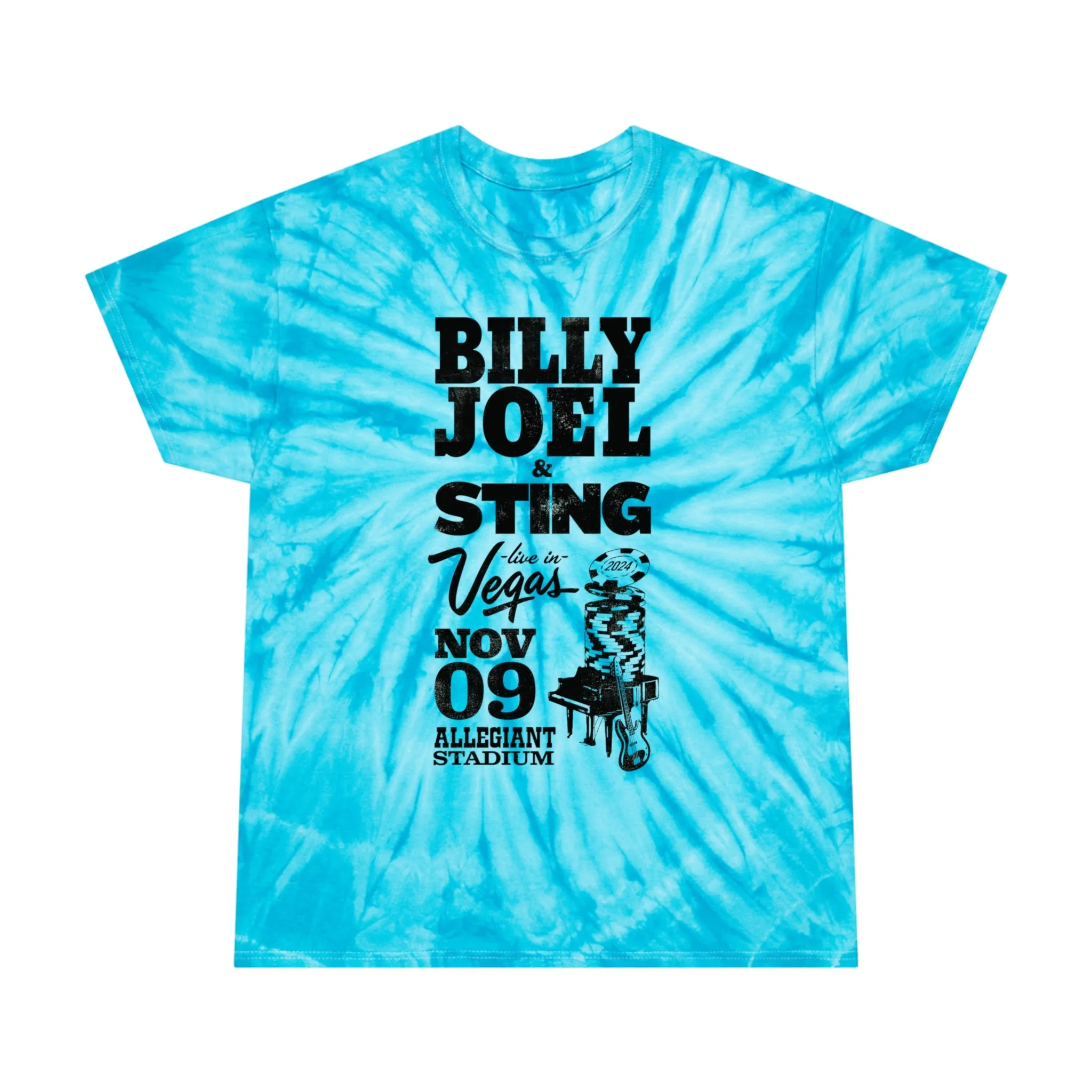 Billy Joel & Sting "11-9-24 Las Vegas Event" Tie Dye T-Shirt