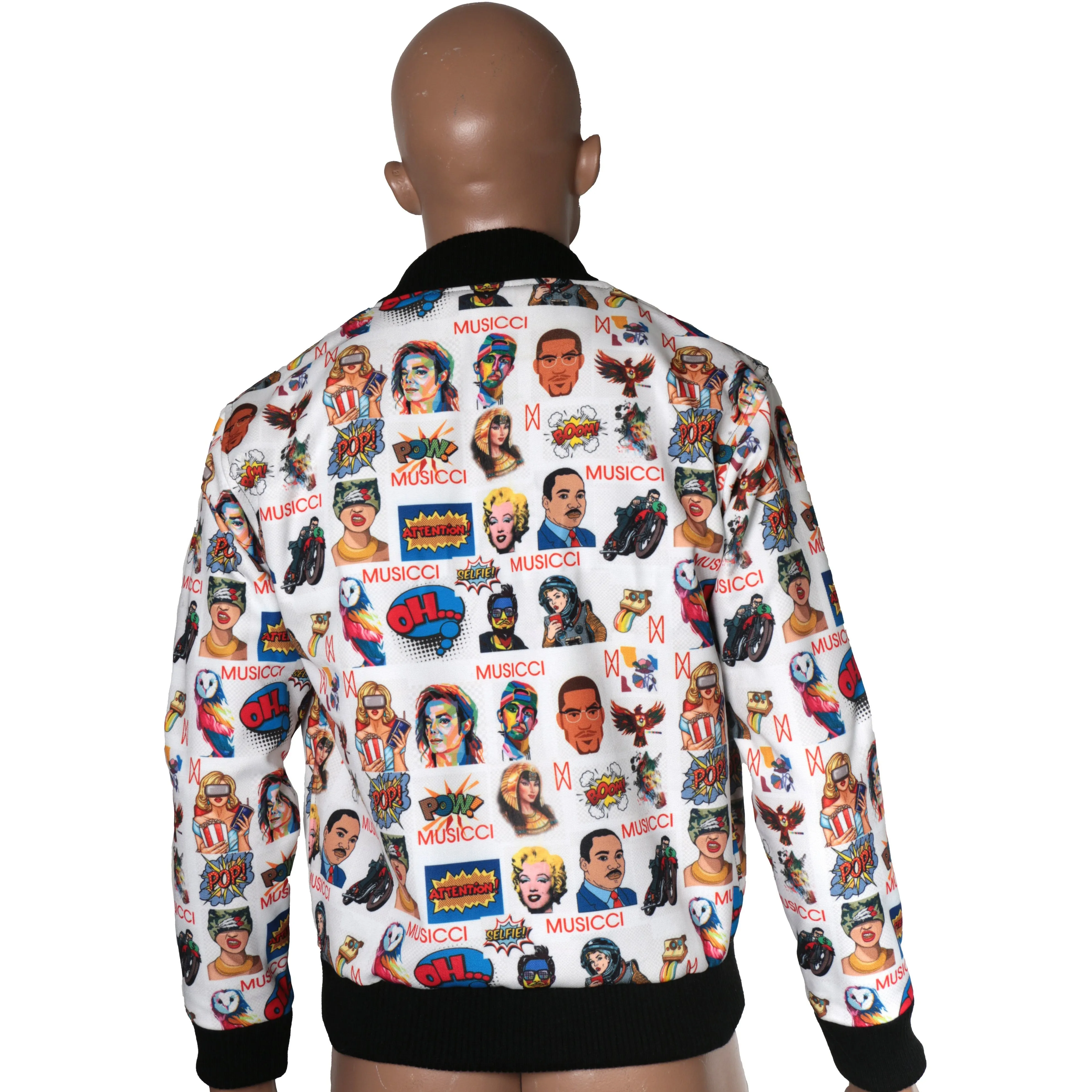 Bomber Jacket with Musicci custom prints I