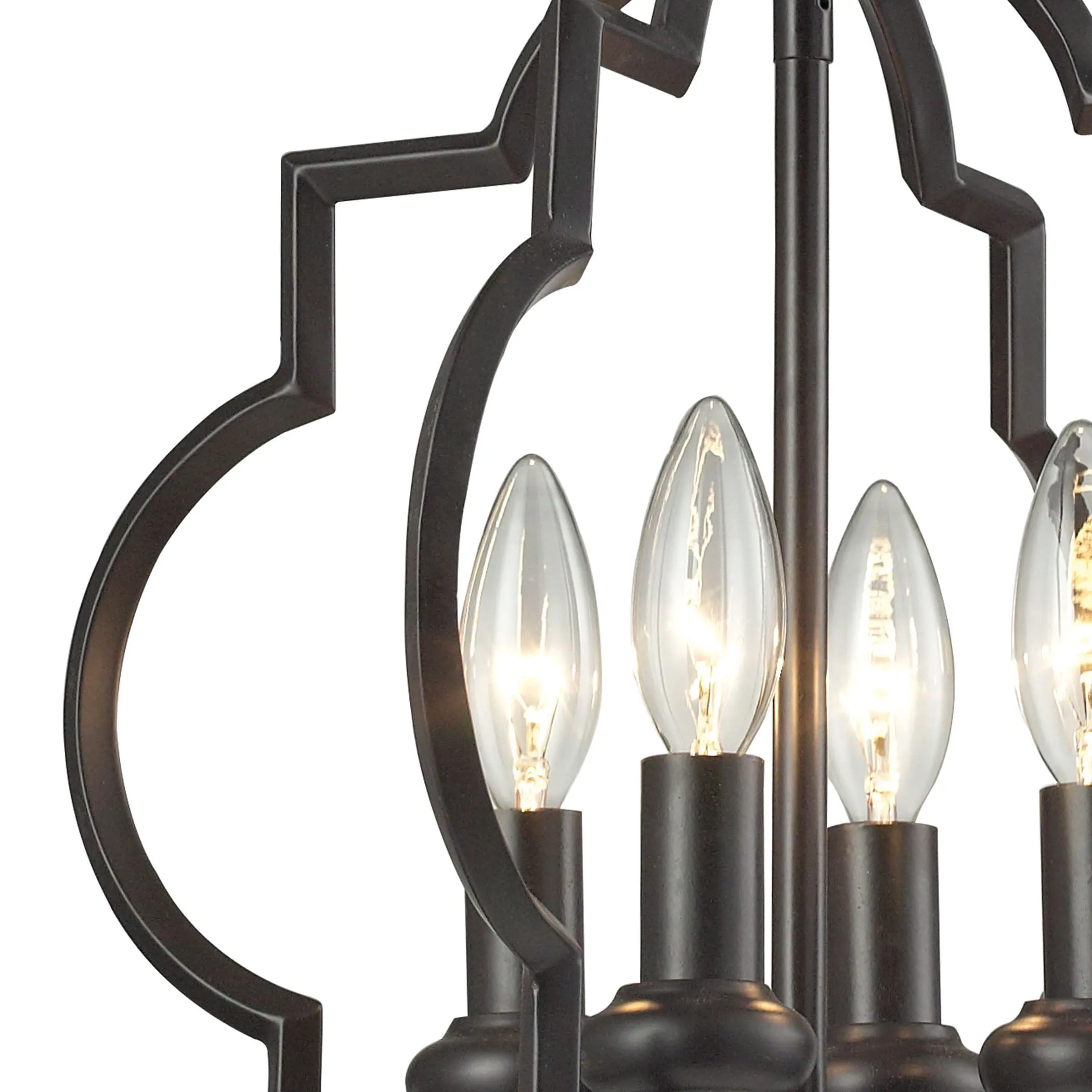 Chandette 14" 4 Light Chandelier in Oil Rubbed Bronze