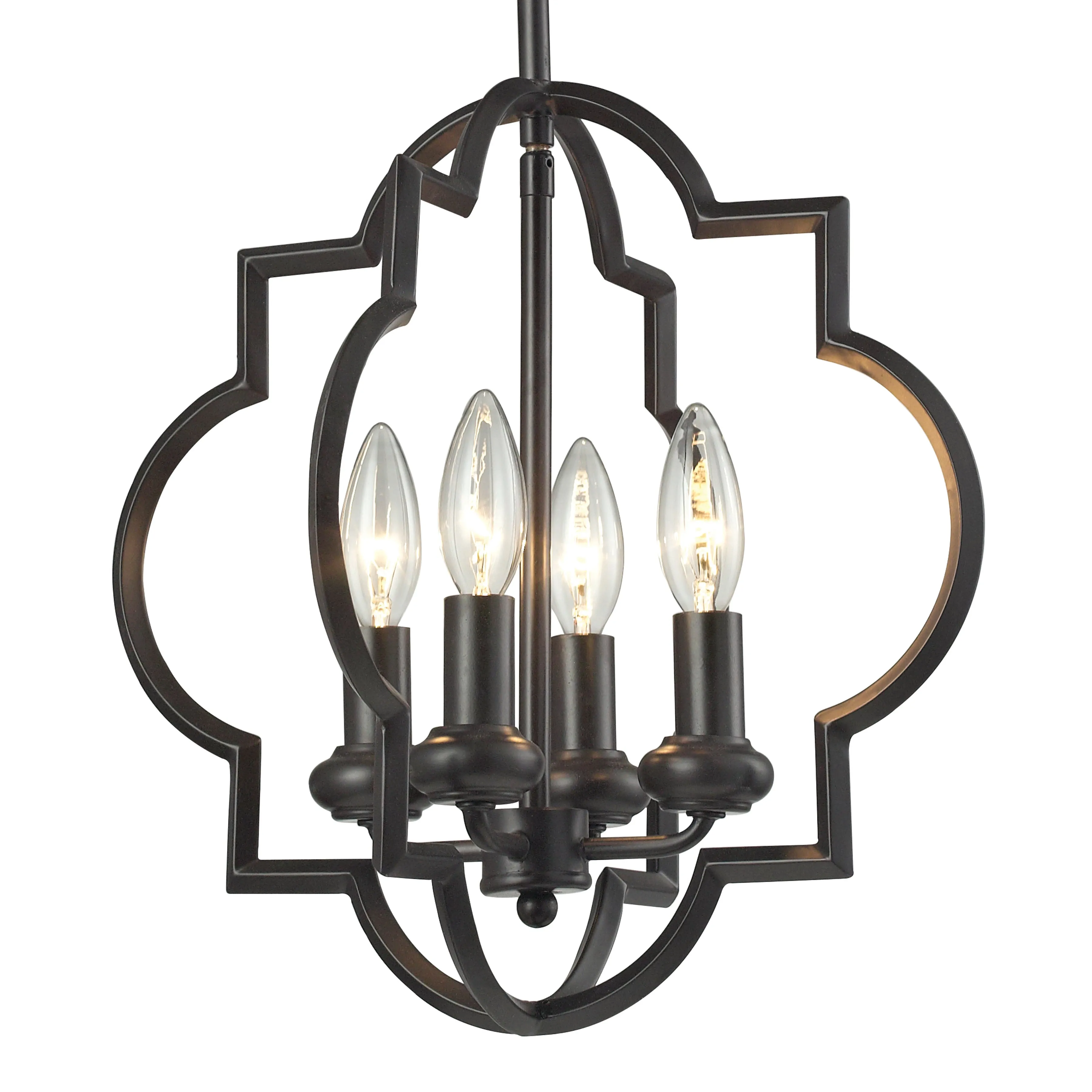 Chandette 14" 4 Light Chandelier in Oil Rubbed Bronze