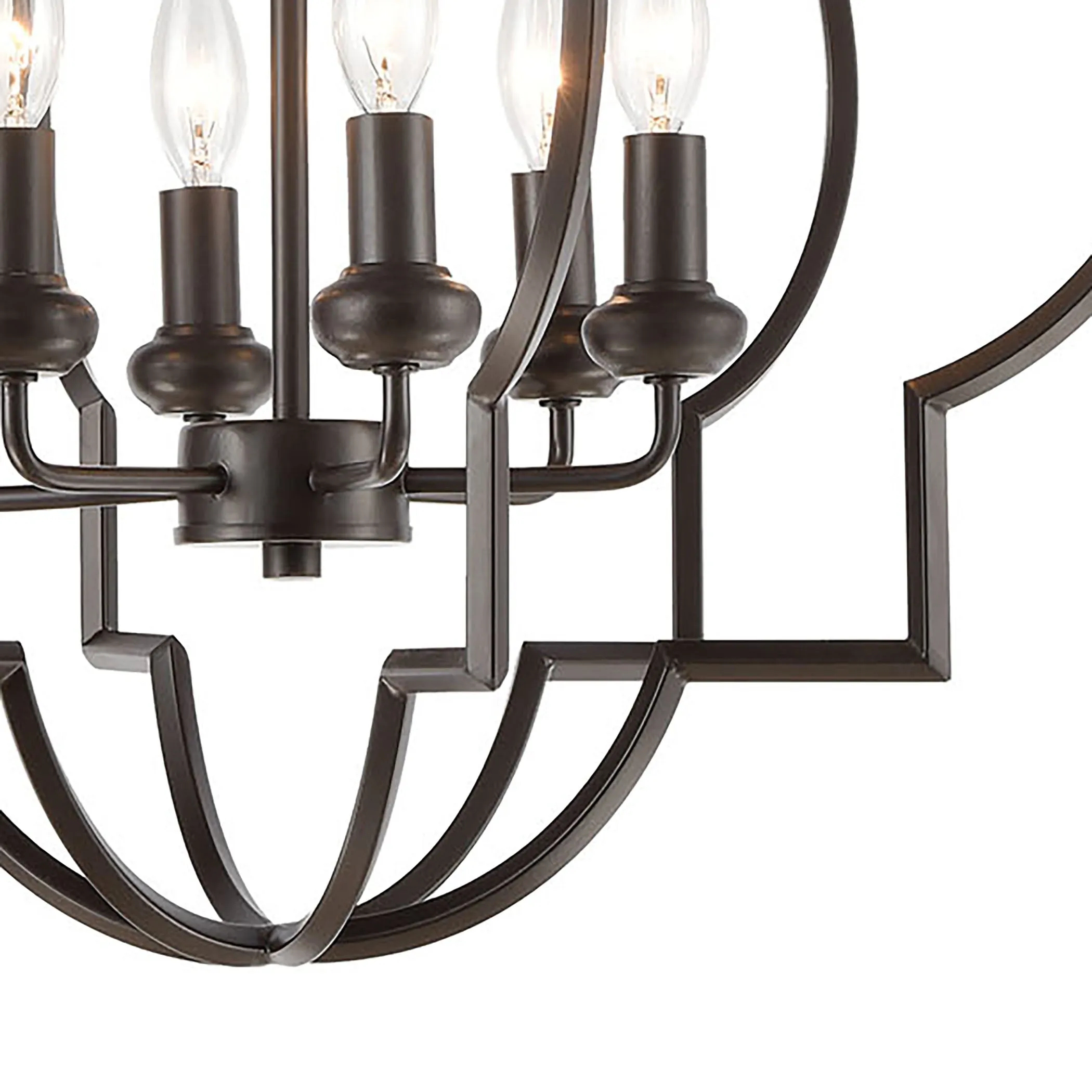 Chandette 22" 6 Light Chandelier in Oil Rubbed Bronze