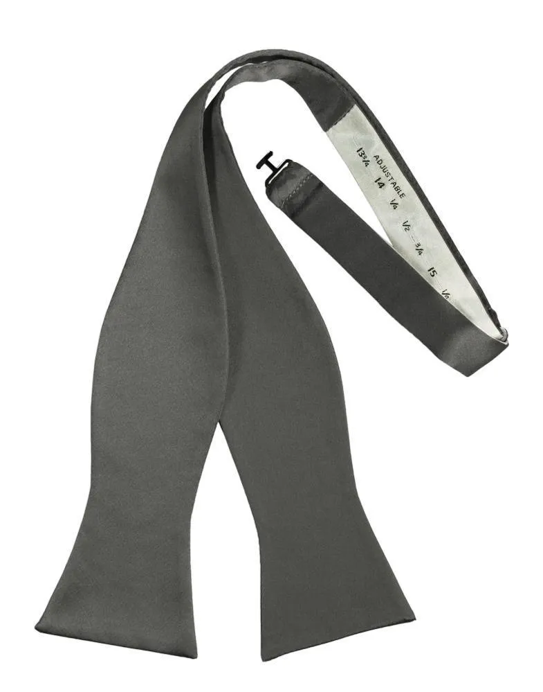 Charcoal Luxury Satin Bow Tie