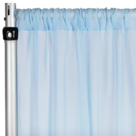 Chiffon Curtain Drape 10ft H x 58" W Panel - Baby Blue