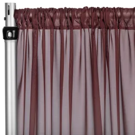 Chiffon Curtain Drape 10ft H x 58" W Panel - Burgundy