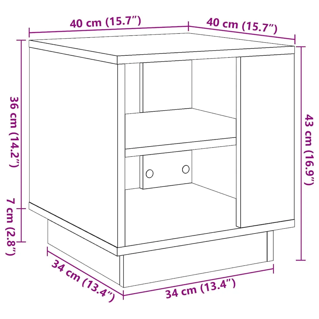 Coffee Table Artisan Oak 40x40x43 cm Engineered Wood