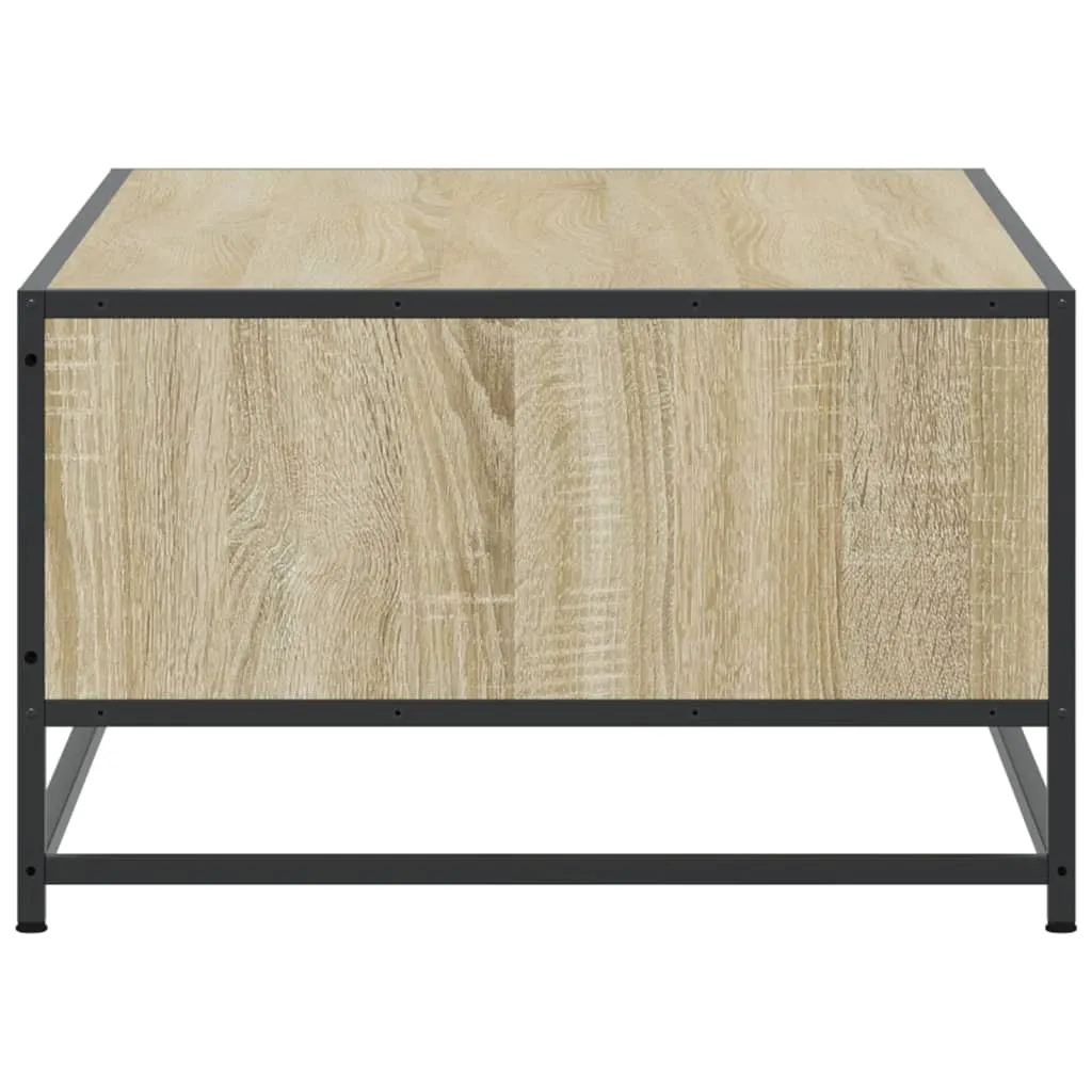 Coffee Table Sonoma Oak 100x57x35 cm Engineered Wood and Metal