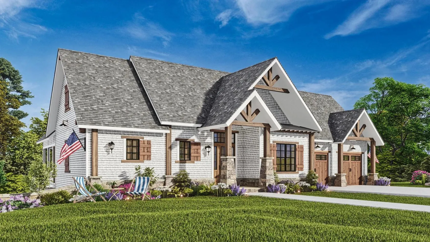 Expansive 3-Bedroom Home Plan with Ample Living Area