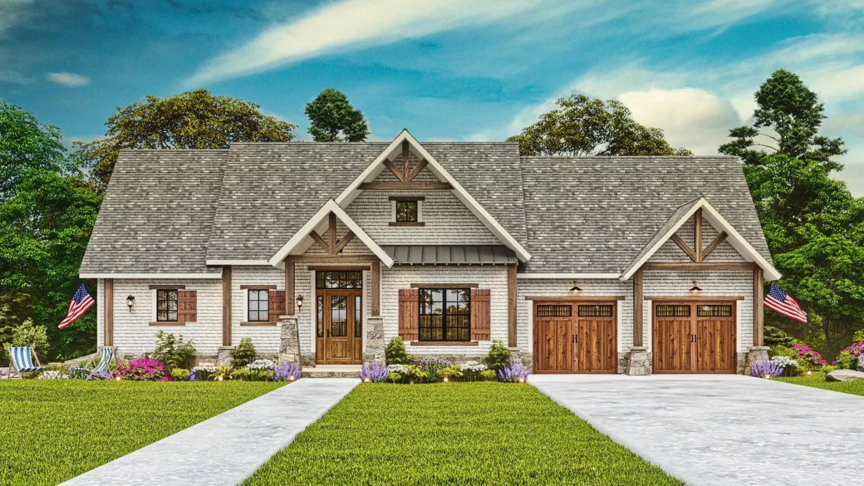 Expansive 3-Bedroom Home Plan with Ample Living Area