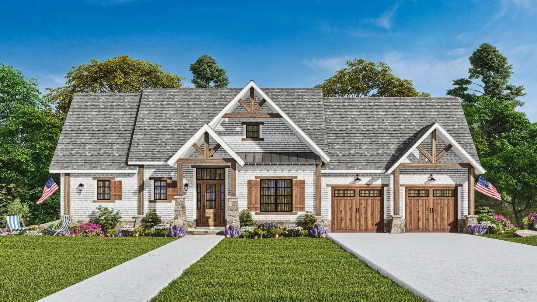 Expansive 3-Bedroom Home Plan with Ample Living Area