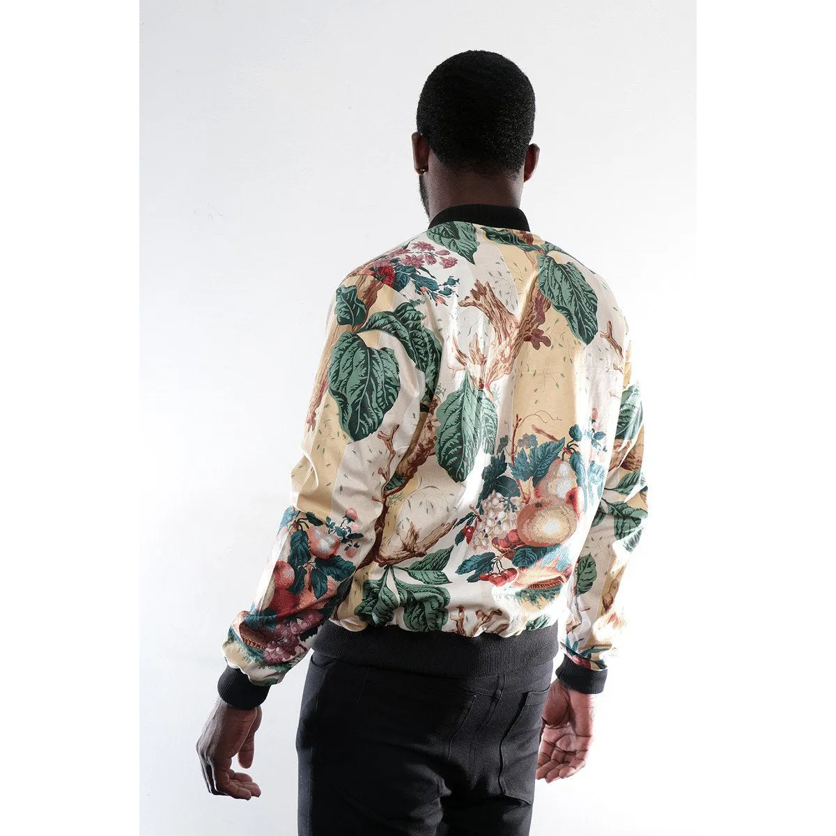 Floral Bomber Jacket with 3D Print II