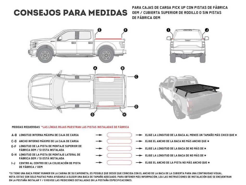 Front Runner Slimline II Load Bed Rack Kit For Pick-Up Trucks 1475(W) x 1358(L)