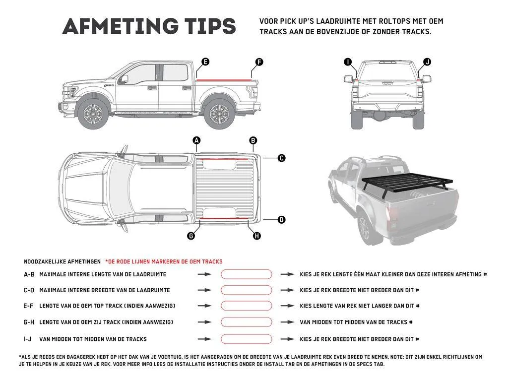 Front Runner Slimline II Load Bed Rack Kit For Pick-Up Trucks 1475(W) x 1358(L)