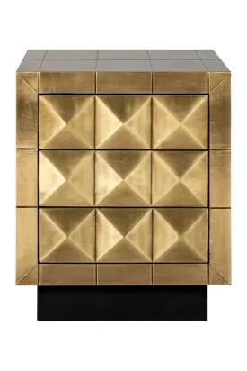 Gold Faceted Nightstand | OROA Collada