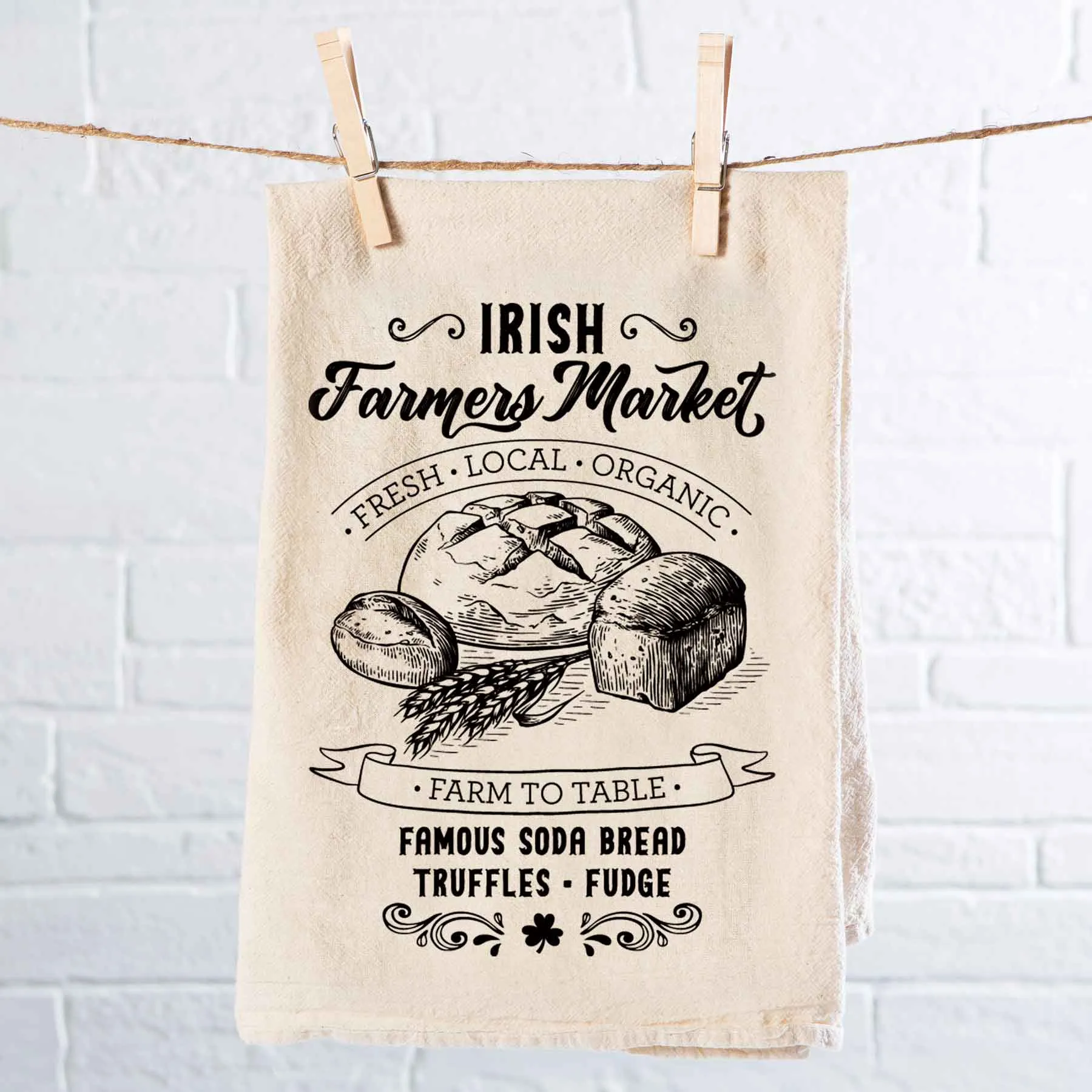 Irish Farmers Market Tea Towel