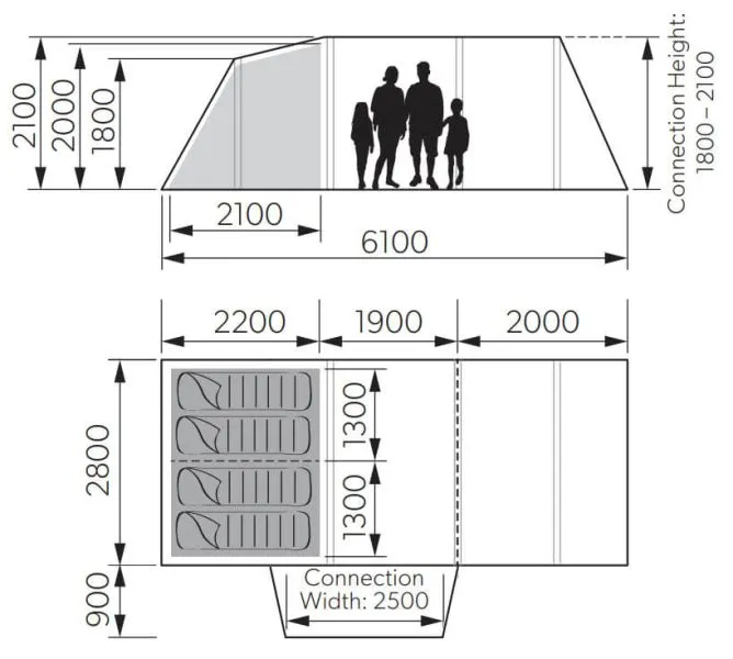 Kampa Touring Air VW Drive Away Awning (LH)