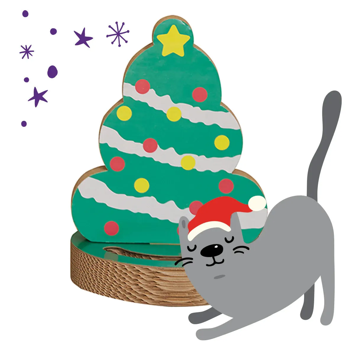 Kazoo Christmas Tree Cardboard Cat Scratcher