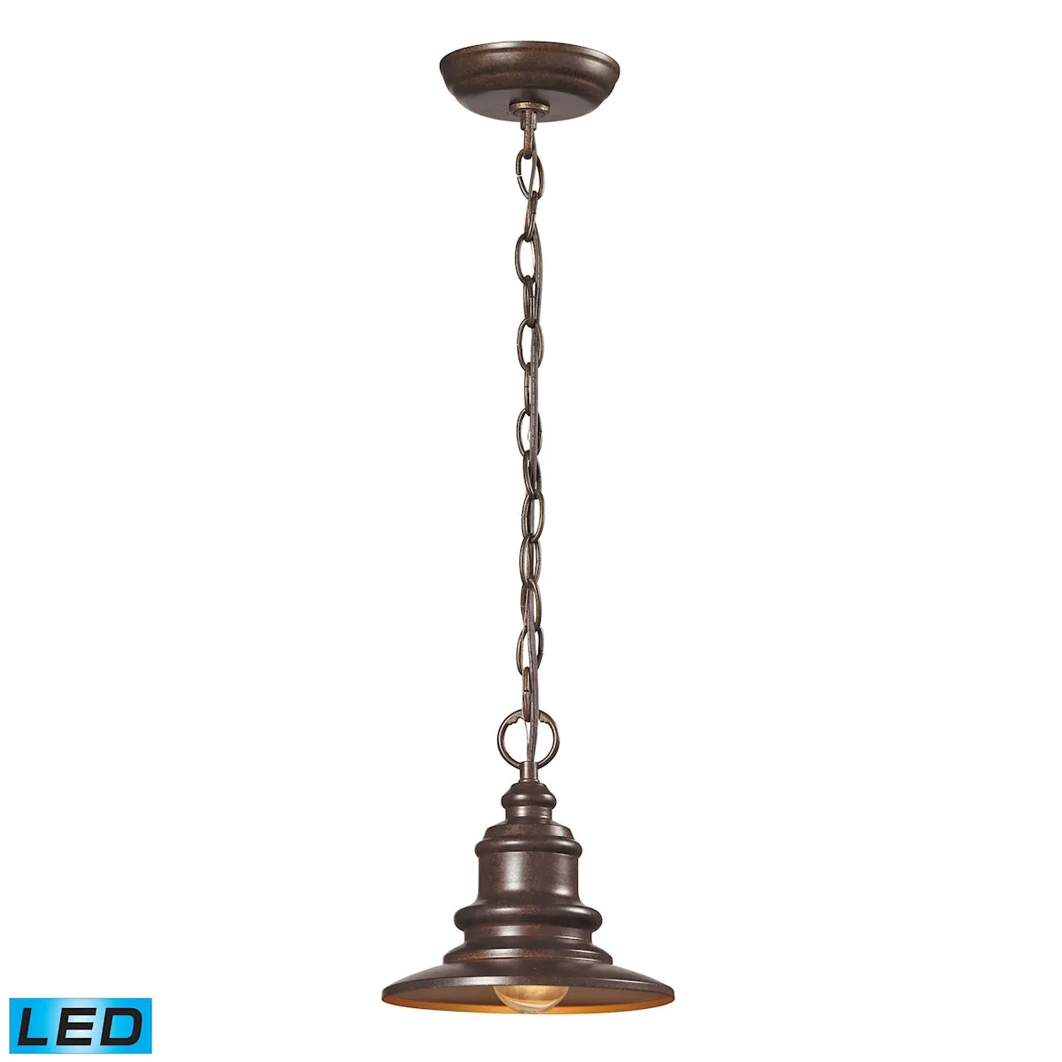 Marina 9" 1 Light LED Pendant in Hazelnut Bronze