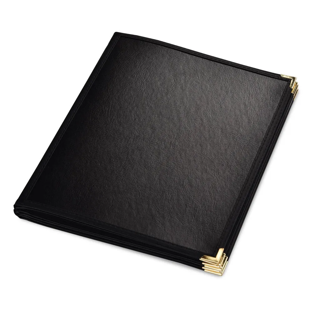 Menu Covers PU Leather 10ct/Pack 8.5x11 10-View Clear Sleeve