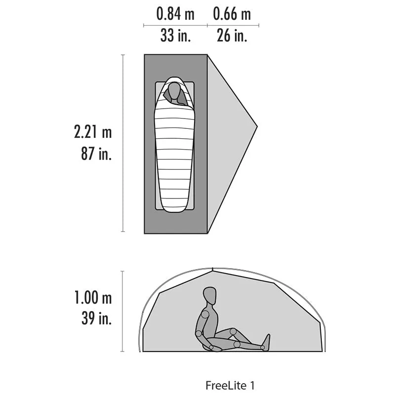 MSR FreeLite 1-Person Ultralight Backpacking Tent