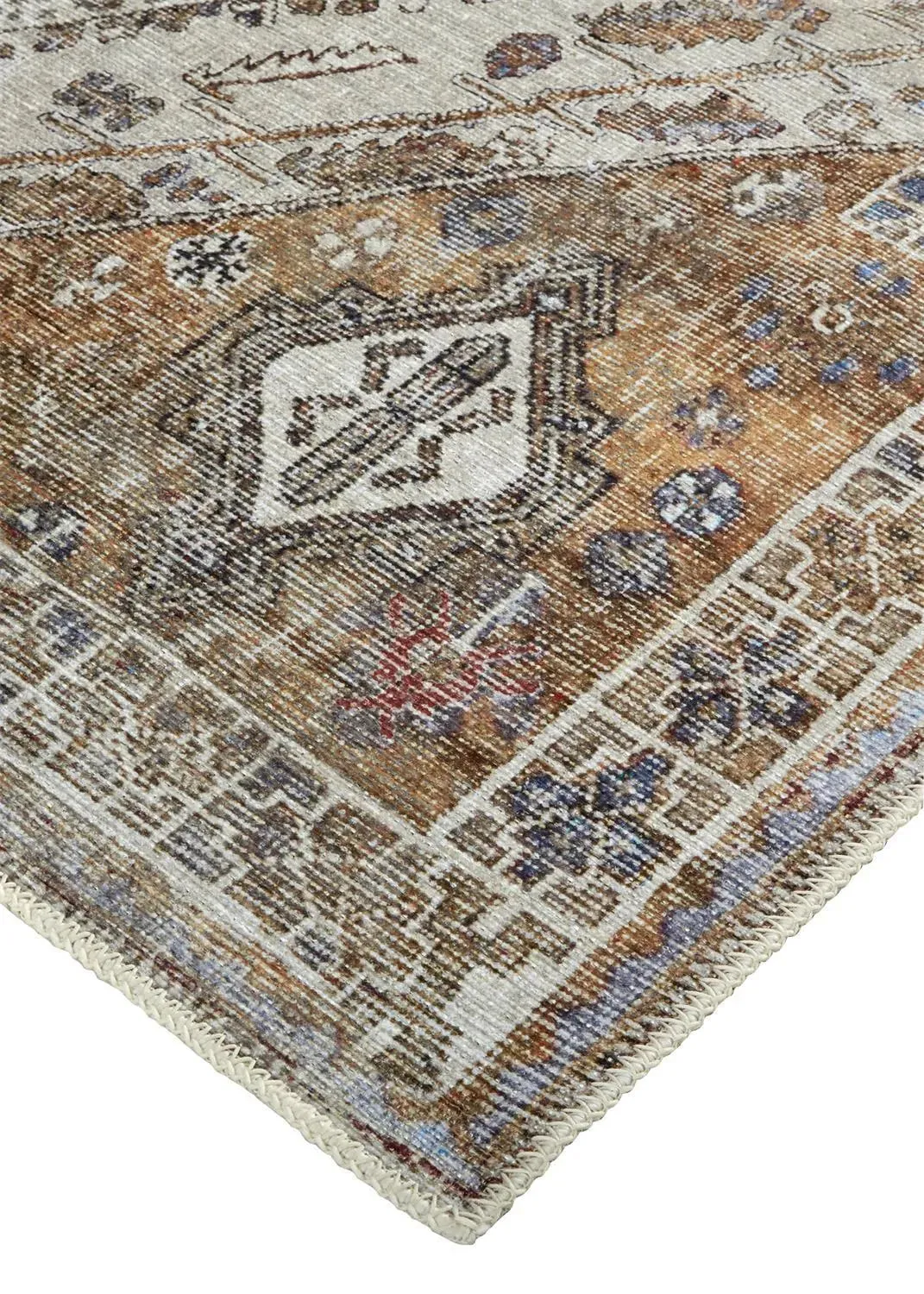 Percy PRC39ANF Ivory/Orange Rug