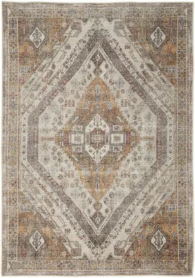 Percy PRC39ANF Ivory/Orange Rug