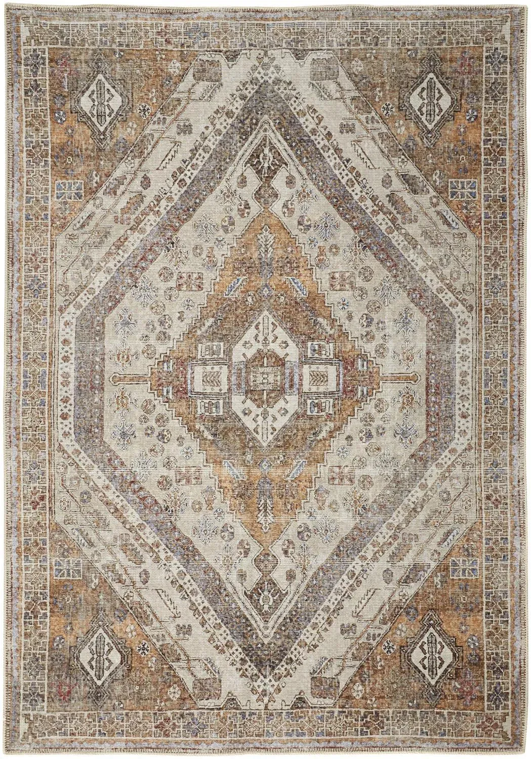 Percy PRC39ANF Ivory/Orange Rug