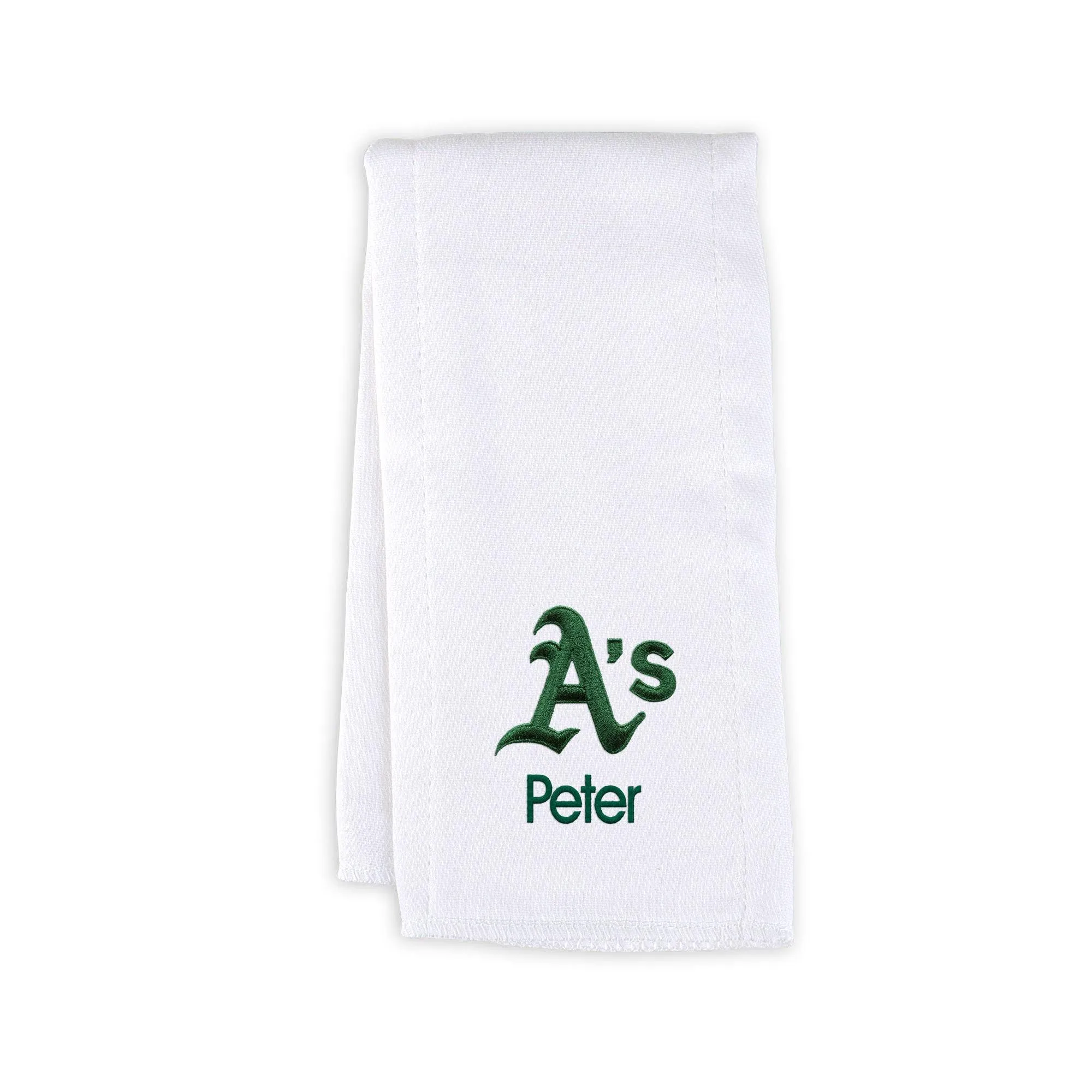 Personalized Oakland Athletics Burp Cloth