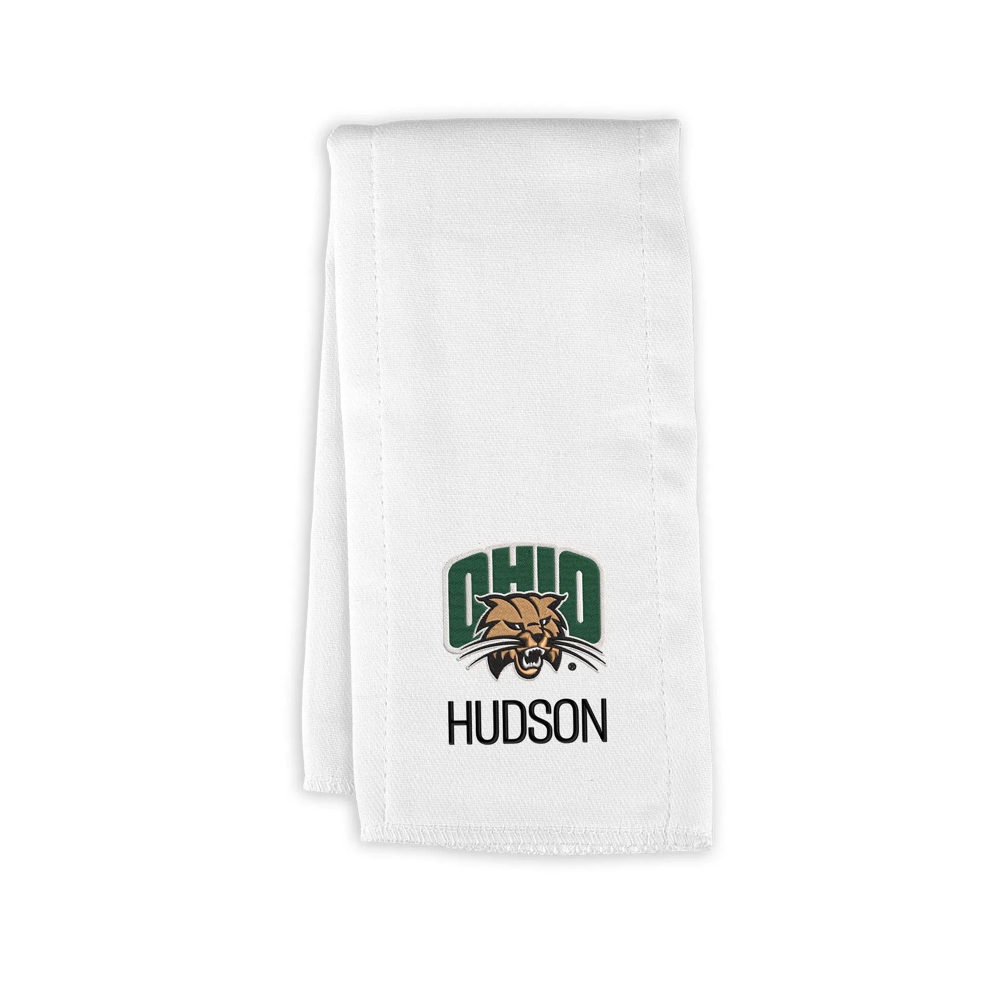 Personalized Ohio Bobcats Burp Cloth