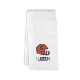 Personalized Syracuse Orange Helmet Burp Cloth