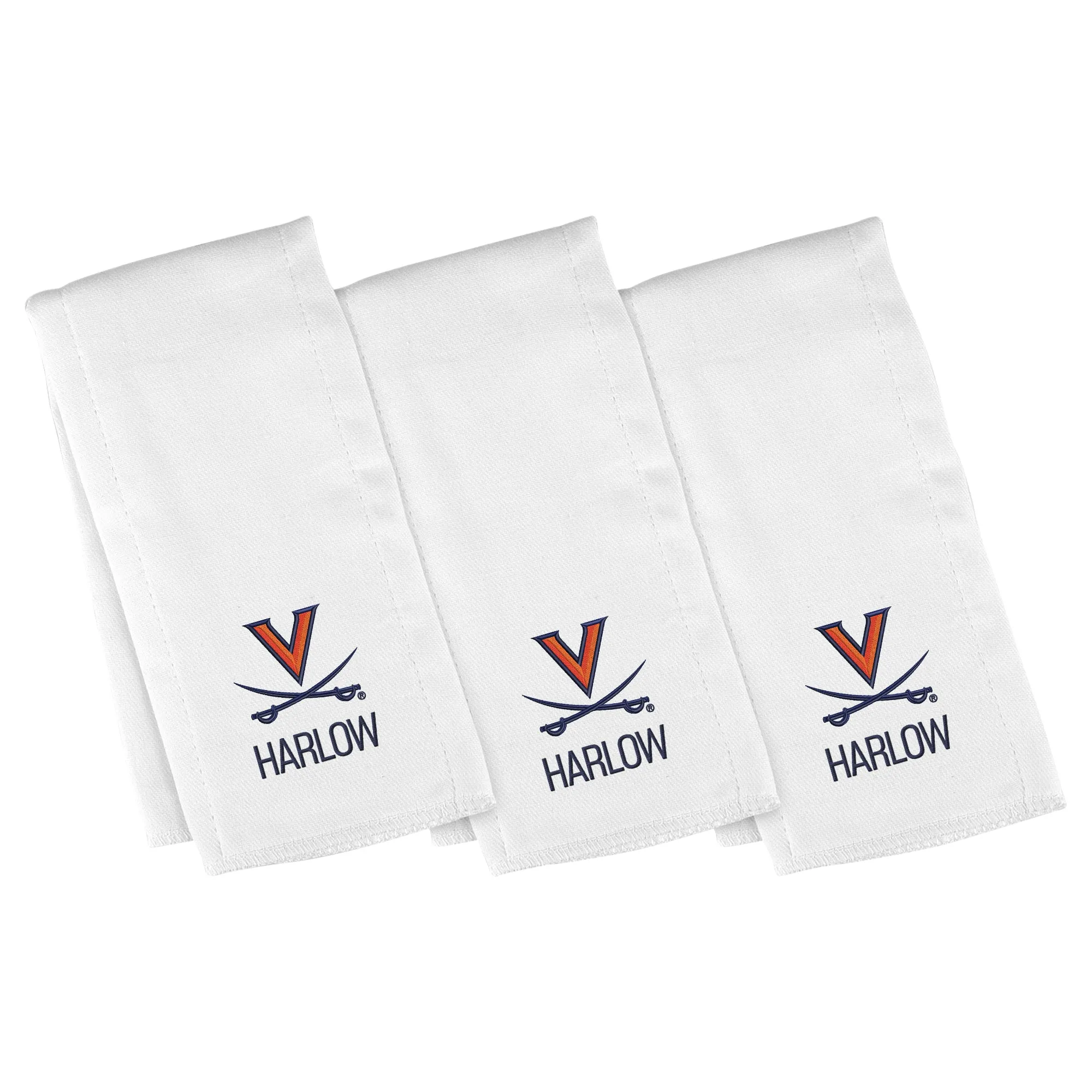 Personalized Virginia Cavaliers 3-Pack Burp Cloths