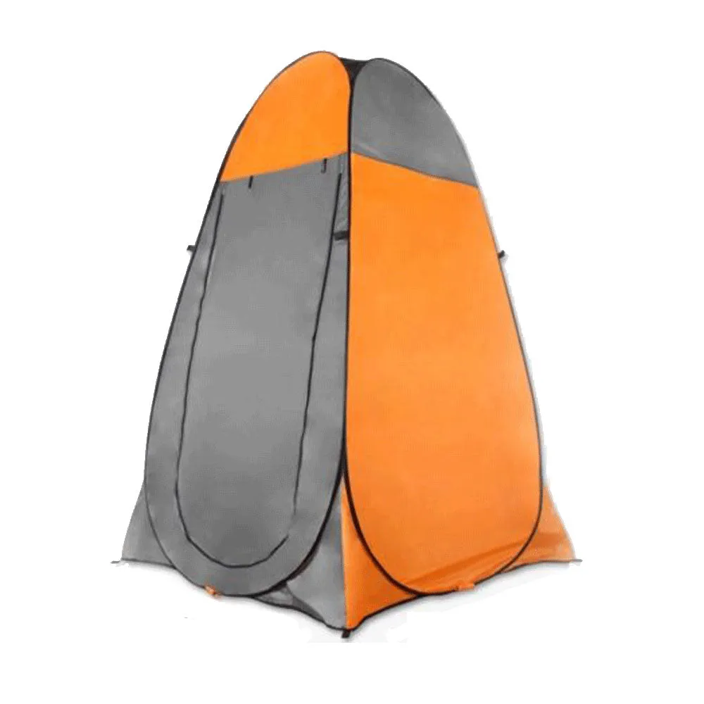 Pop Up Camping Shower Toilet Tent Outdoor Privacy Portable Change Room Shelter - orange