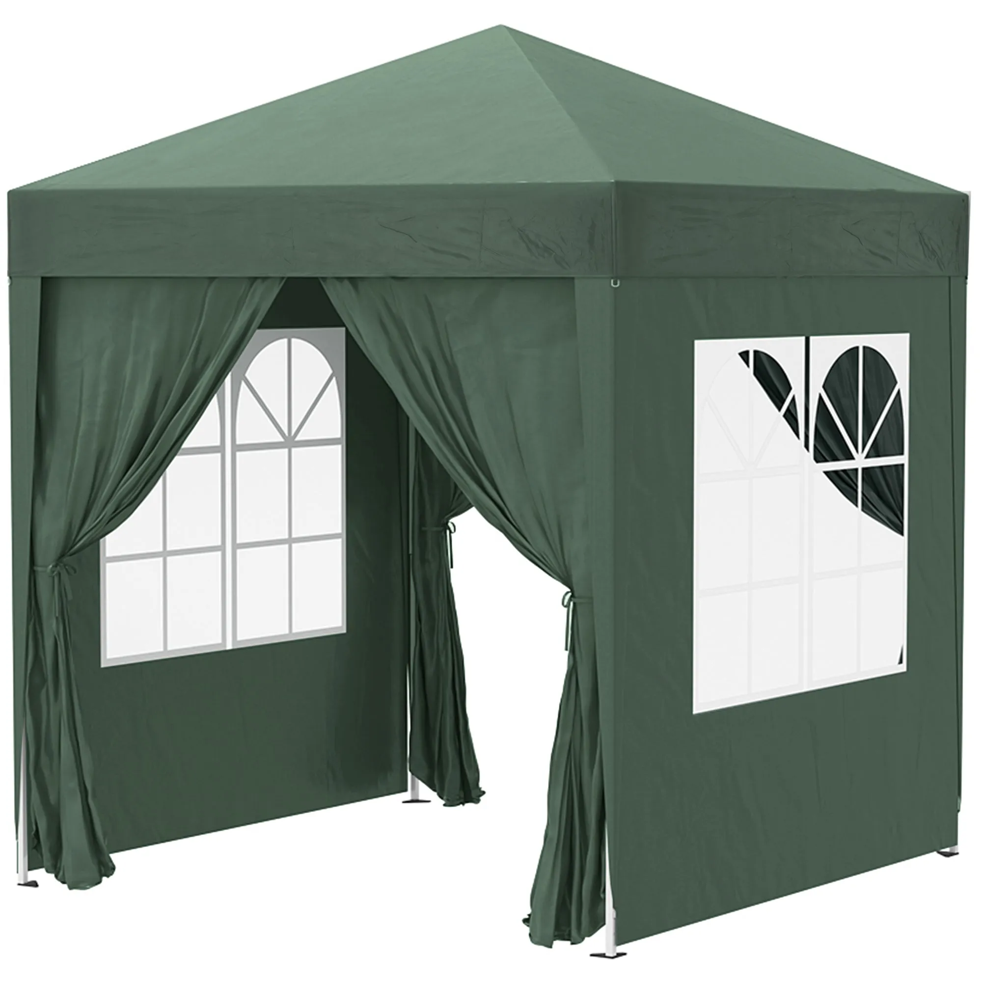 Pop Up Gazebo Canopy, size (2 x 2m)-Green