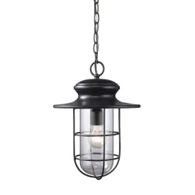 Portside 1 Light Pendant in Matte Black