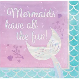 "Mermaid's Have All The Fun" Lunch Napkins (16ct)