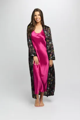 Silk Robe Midnight Garden