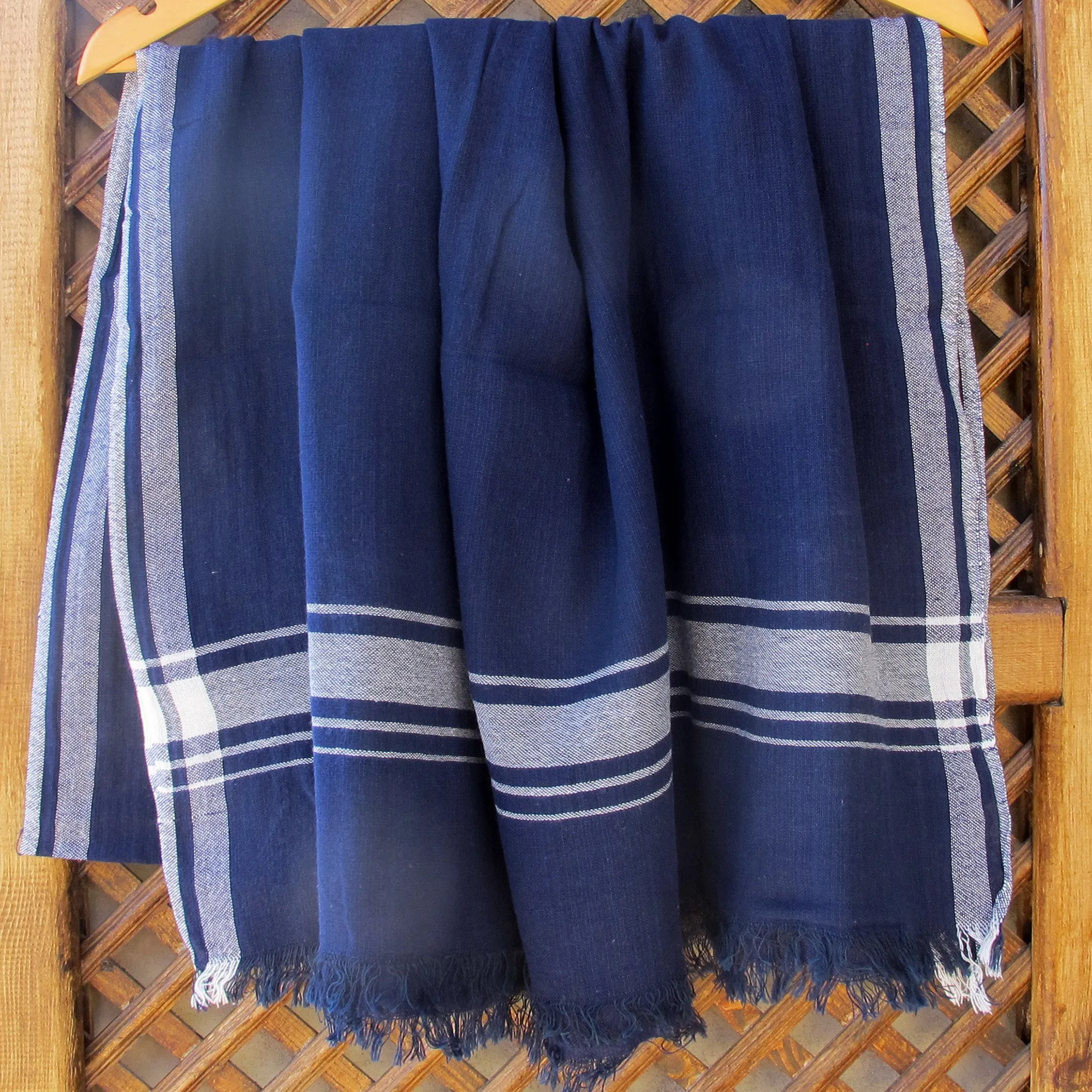 Stone Washed Pestemal Turkish Towel Indigo