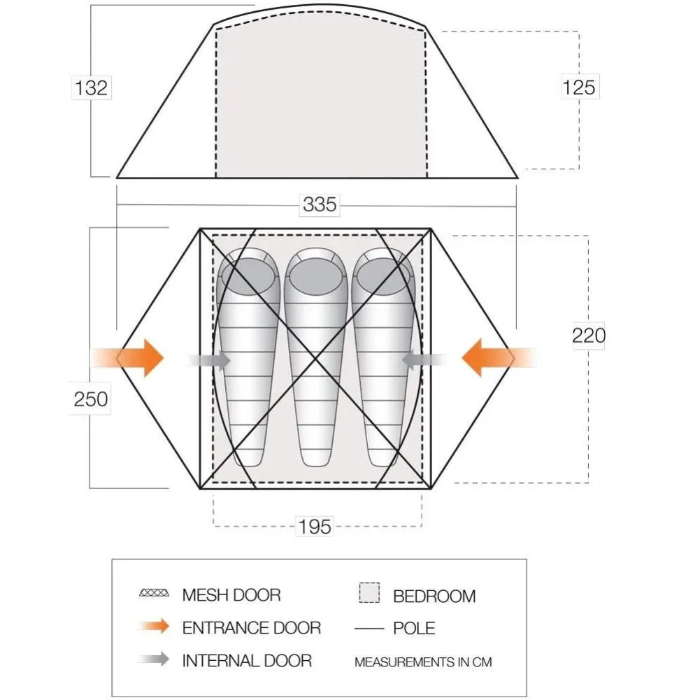 Vango Tryfan 300 Tent - 3 Person Tent